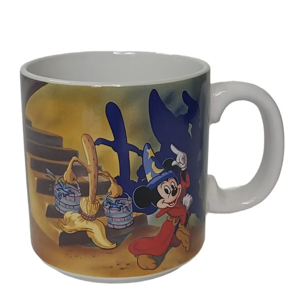 Vintage Disney Fantasia 50th Anniversary 1940-1990 Coffee Mug Original Box Japan
